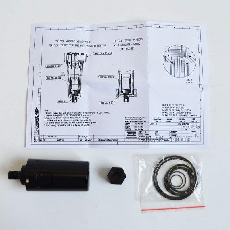 Orijinal 2904500069 Atlas Copco WSD Su Ayırıcılar WSD25 WSD80 WSD250 WSD750