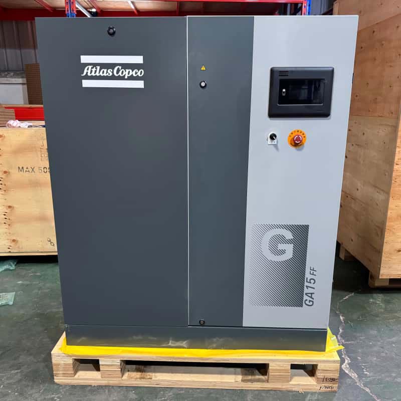 Atlas Copco GA15 FF 15kW Yağ Enjeksiyonlu Döner Vidalı Hava Kompresörü Entegre Kurutucu 7.5 13Bar
