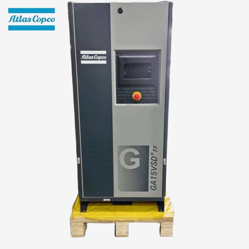 Atlas Copco GA15 VSD Plus FF 15kW 20HP Değişken Hızlı Yağ Enjeksiyonlu Vidalı Hava Kompresörü Entegre Kurutucu
