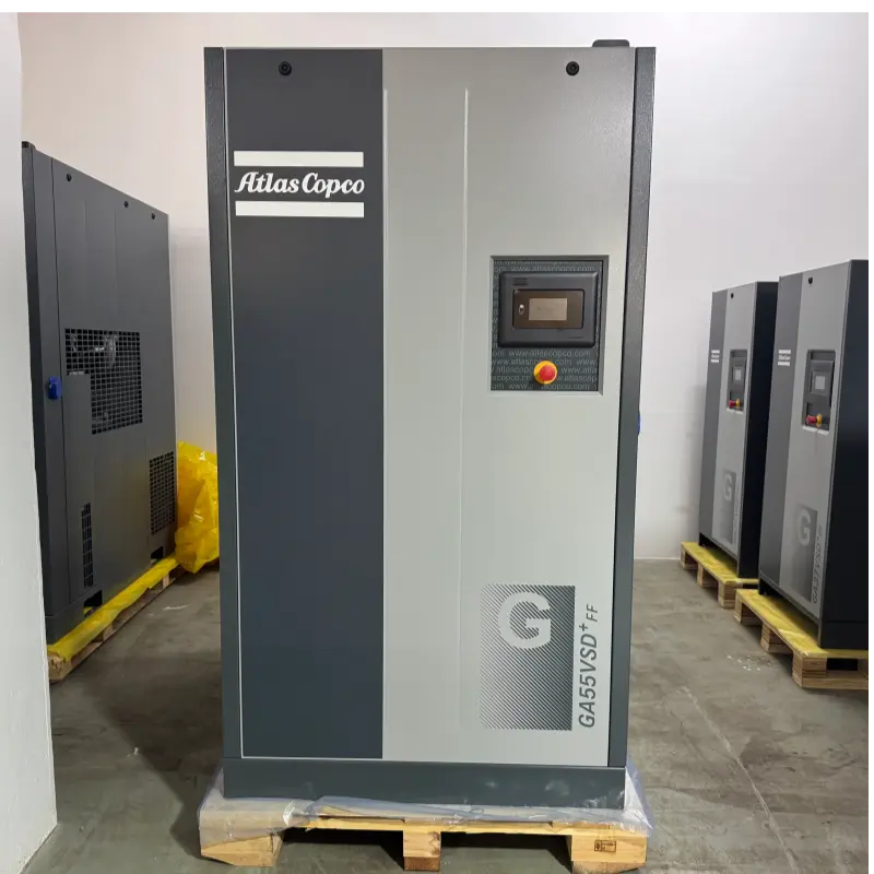 Atlas Copco GA55VSD+FF 55kW 75HP Yağ Enjeksiyonlu Vidalı Hava Kompresörü Endüstriyel İçin Orijinal