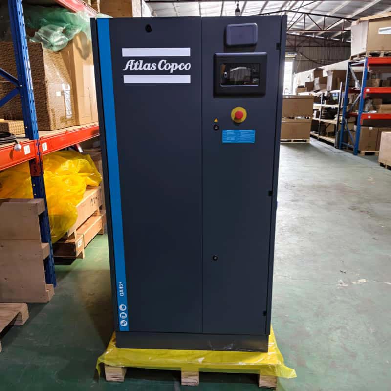 Atlas Copco Sabit Döner Vidalı Hava Kompresörleri GA45+ Yağlamalı AC Gücü 380V/ 400V 45KW